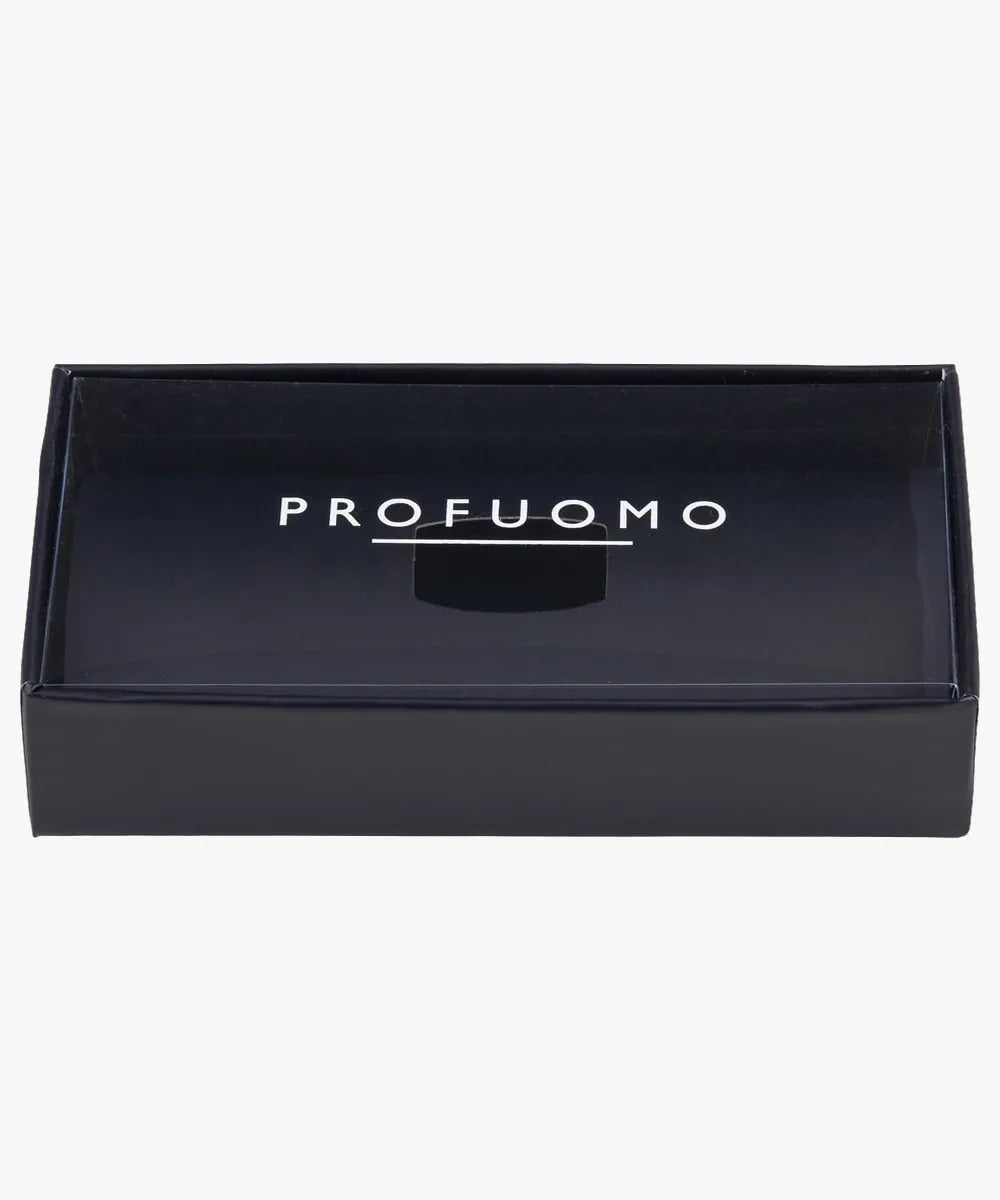 Profuomo Zwarte Uni Strik – Zwart-100% polyester-HEREN DAS/ STRIK/POCHETTE-Zwart