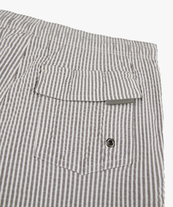 Profuomo Zwembroek Streep – Beige-44% polyamide, 25% polyester, 25% katoen, 6% lycra-HEREN BROEKEN-Beige