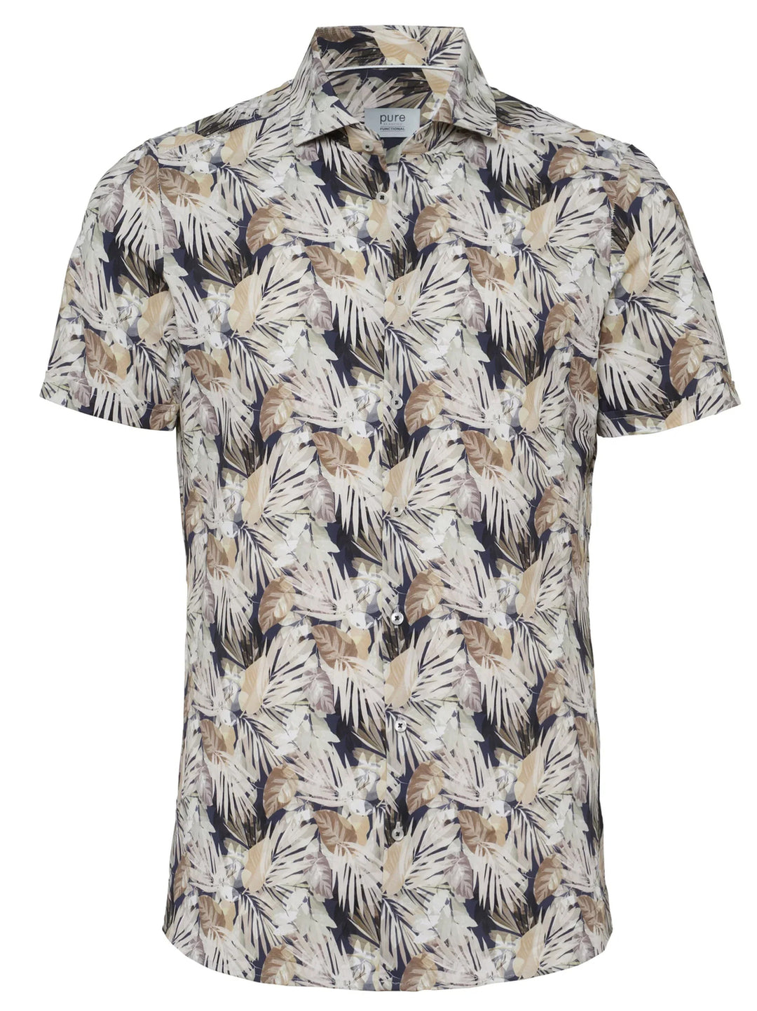 PURE Functional Fit Shirt – Beige-86% polyamide, 14% elastaan-HEREN SHIRTS-Beige