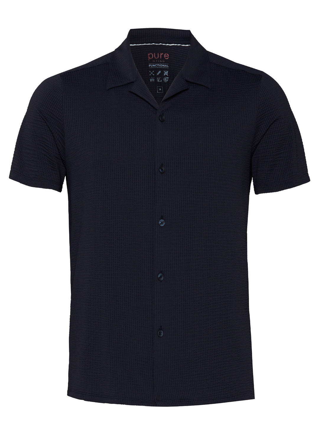 PURE Functional Shirt – Blauw-86% polyamide, 14% elastaan-HEREN SHIRTS-Blauw