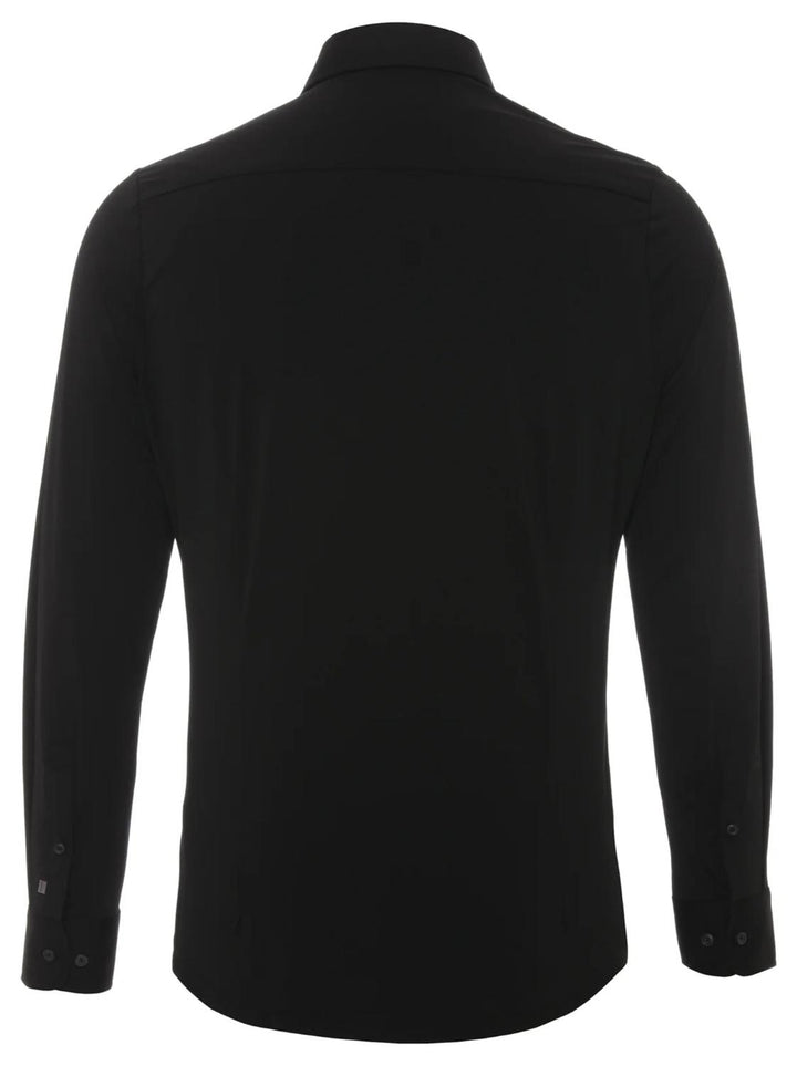 Pure H.tico slim fit overhemd-87% polyamide, 13% elasthaan-HEREN SHIRTS-Zwart