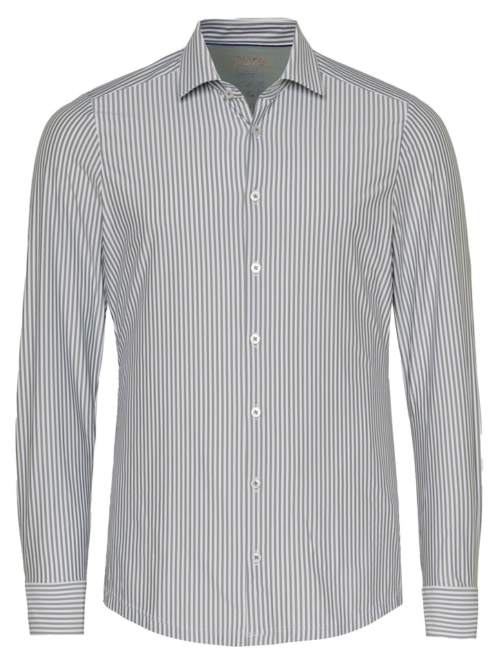 Pure Hatico Overhemd-86% polyamide, 14% elasthaan-HEREN SHIRTS-Groen