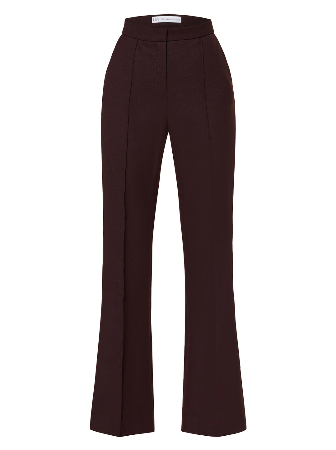 Raffaello Rossi Doro Flared Techno Flanel – Rood-63% polyester, 33% viscose, 4% elastaan-DAMES BROEKEN-Rood