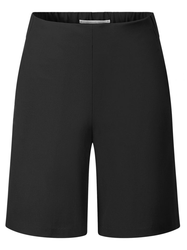 Raffaello Rossi ISKA Short – Zwart-47% polyamide, 46% katoen, 7% elastaan-DAMES BROEKEN-Zwart