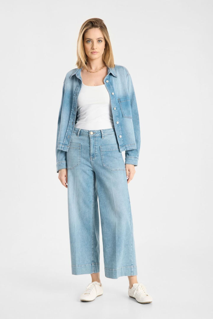 Raffaello Rossi Miru Jeans – Blauw-79% katoen, 11% polyester, 8% lyocell, 2% elastaan-DAMES BROEKEN-Blauw
