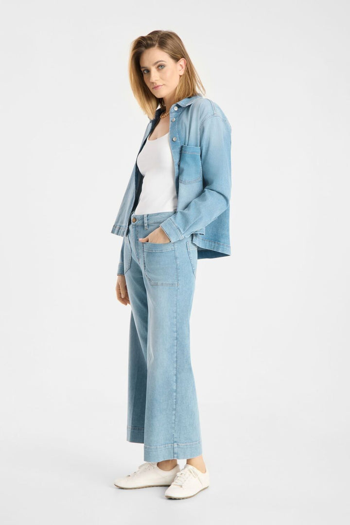 Raffaello Rossi Miru Jeans – Blauw-79% katoen, 11% polyester, 8% lyocell, 2% elastaan-DAMES BROEKEN-Blauw
