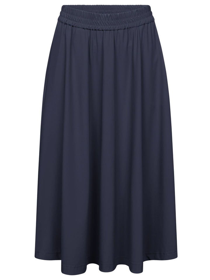 Raffaello Rossi Smea Lange rok – Blauw-75% polyamide, 25% elastaan-DAMES ROKKEN-Blauw