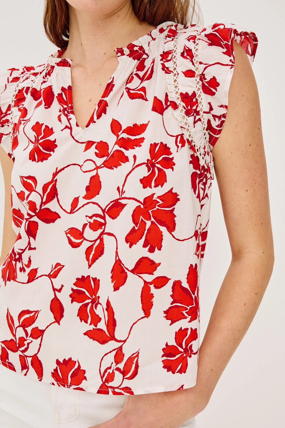 Rails Allea Top – Rood-100% katoen-DAMES TOPS & BLOUSES-Rood