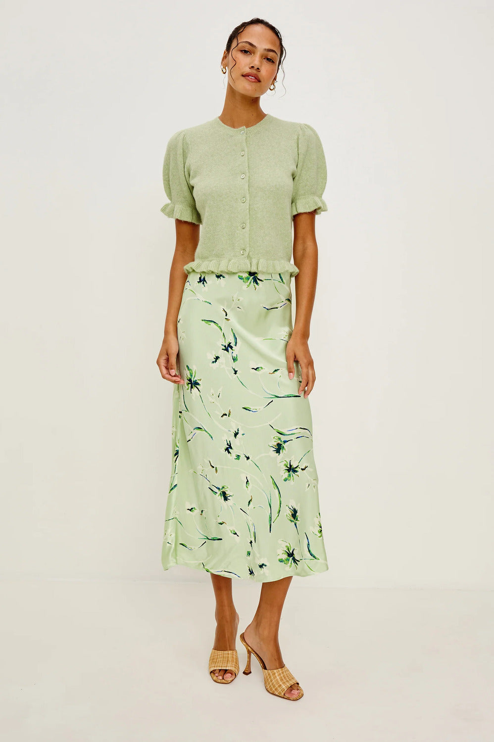 Rails Anya Rok – Groen-55% viscose, 45% rayon-DAMES ROKKEN-Groen