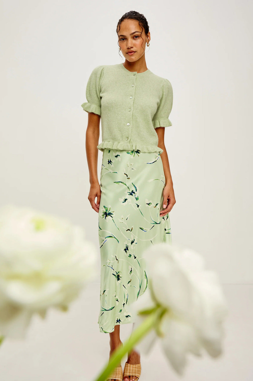 Rails Anya Rok – Groen-55% viscose, 45% rayon-DAMES ROKKEN-Groen