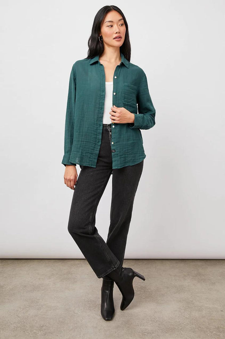 Rails blouse ELLIS Aspen Grove-100% katoen-DAMES TOPS & BLOUSES-Groen