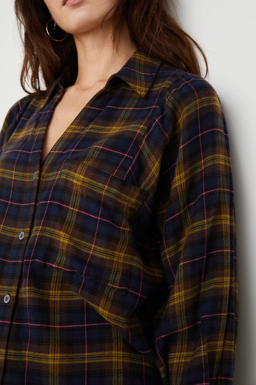 Rails blouse LAUREN-60% viscose, 40% katoen-DAMES TOPS & BLOUSES-Blauw