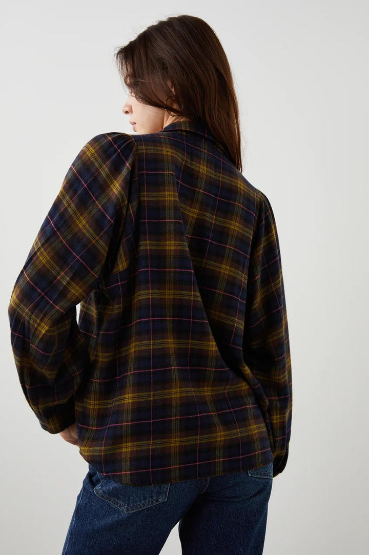 Rails blouse LAUREN-60% viscose, 40% katoen-DAMES TOPS & BLOUSES-Blauw