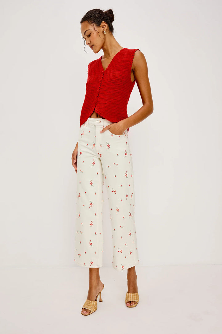 Rails Calypso Mouwloze Trui – Rood-100% katoen-DAMES TRUIEN & VESTEN-Rood