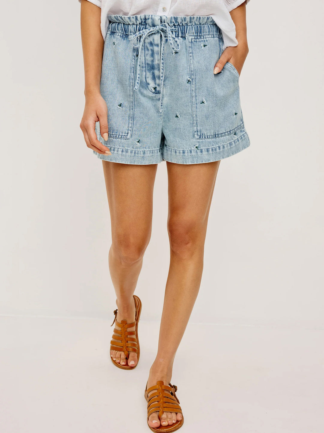 Rails Foster Short – Blauw-55% katoen, 45% lyocell-DAMES BROEKEN-Blauw