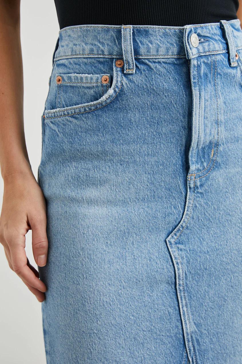 Rails HIGHLAND spijkerrok-57% katoen, 42% lyocell, 1% elastane-DAMES ROKKEN-Blauw