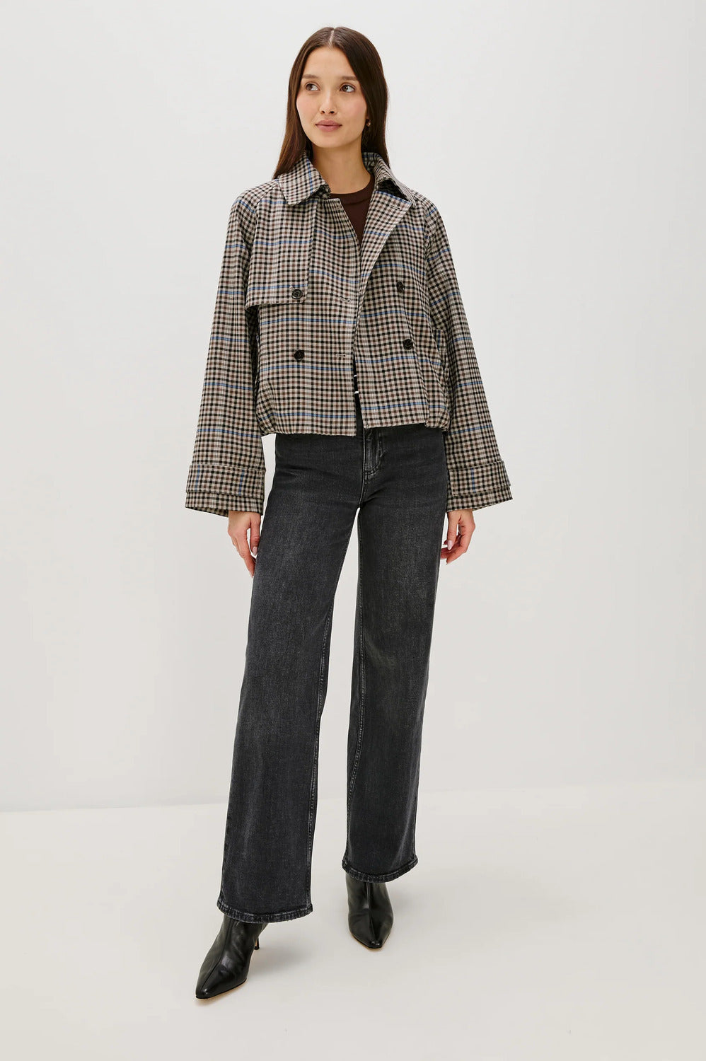 Rails Jett Cropped Trench Jacket – Bruin-97% katoen|, 3% spandex-DAMES JASSEN & JACKS-Bruin