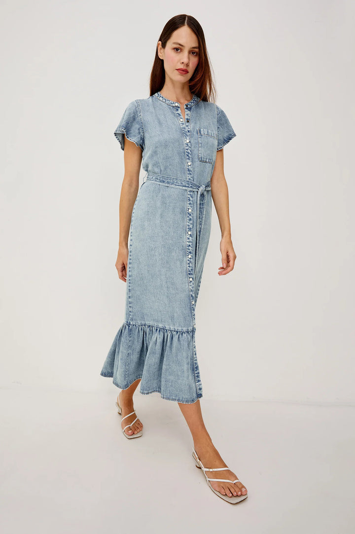 Rails Kahlo Dress – Blauw-75% lyocell, 20% rayon-DAMES JURKEN-Blauw