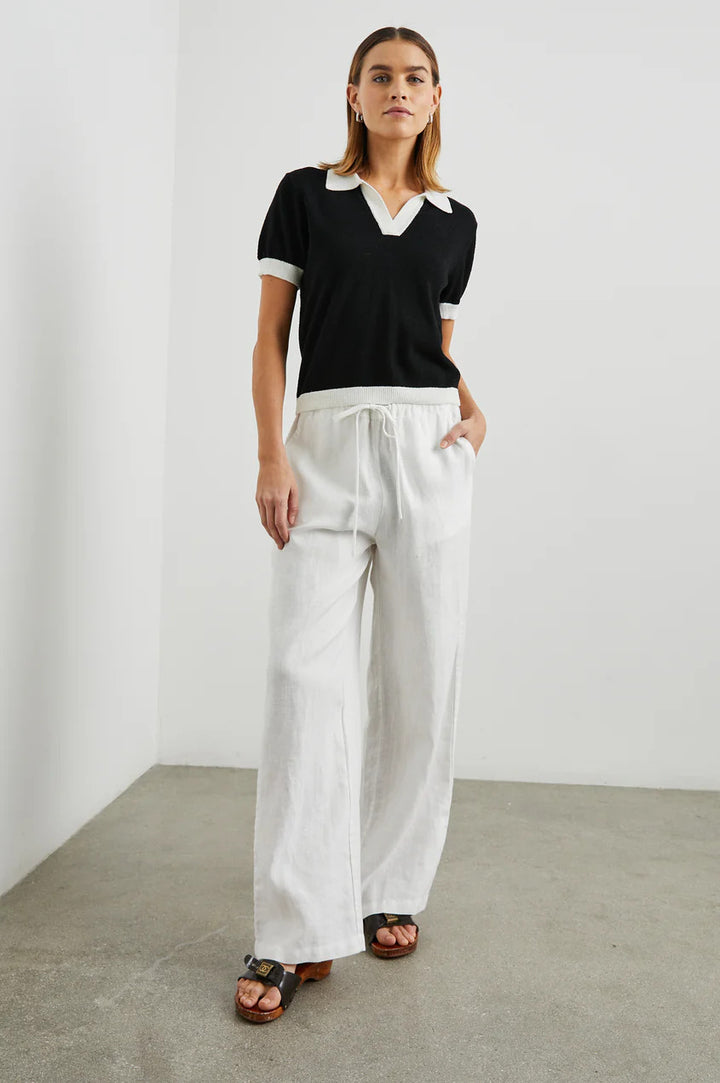 Rails polo ARYA-50% Katoen | 50% Gerecycled polyester.-DAMES TOPS & BLOUSES-Zwart