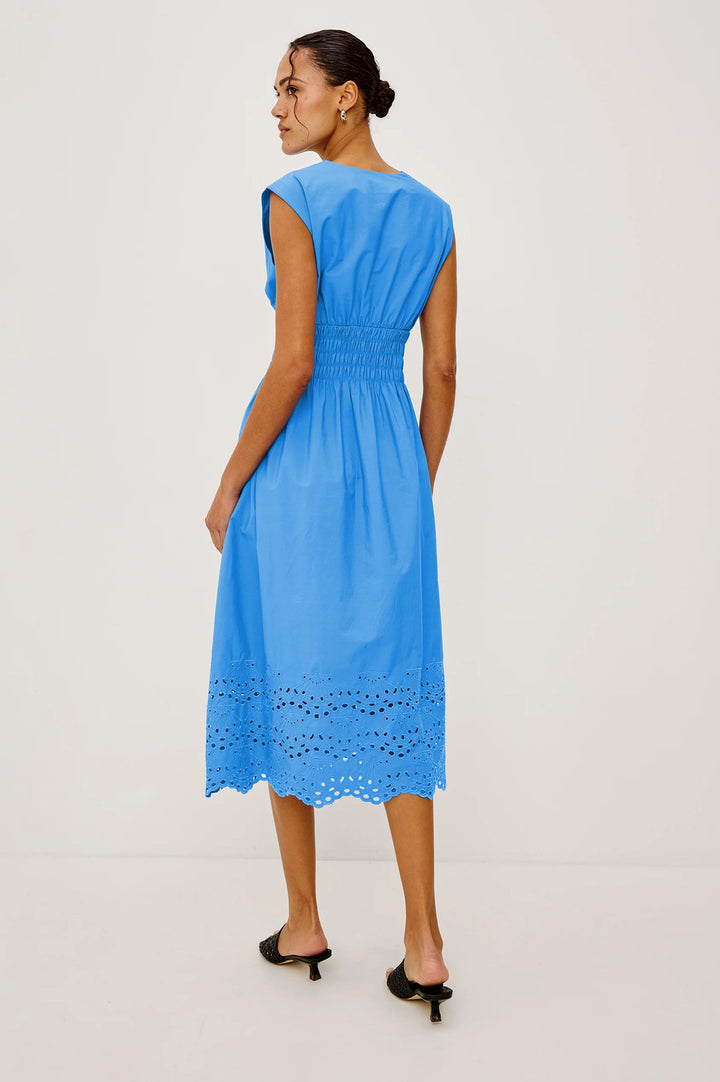 Rails Roxanne midi jurk – Blauw-100% katoen-DAMES JURKEN-Blauw