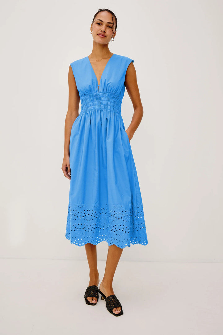 Rails Roxanne midi jurk – Blauw-100% katoen-DAMES JURKEN-Blauw