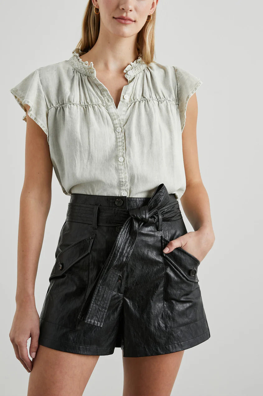 Rails Ruthie Top – Zachtgrijs-70% tencel, 15% linnen, 15% ramie-DAMES TOPS & BLOUSES-Groen