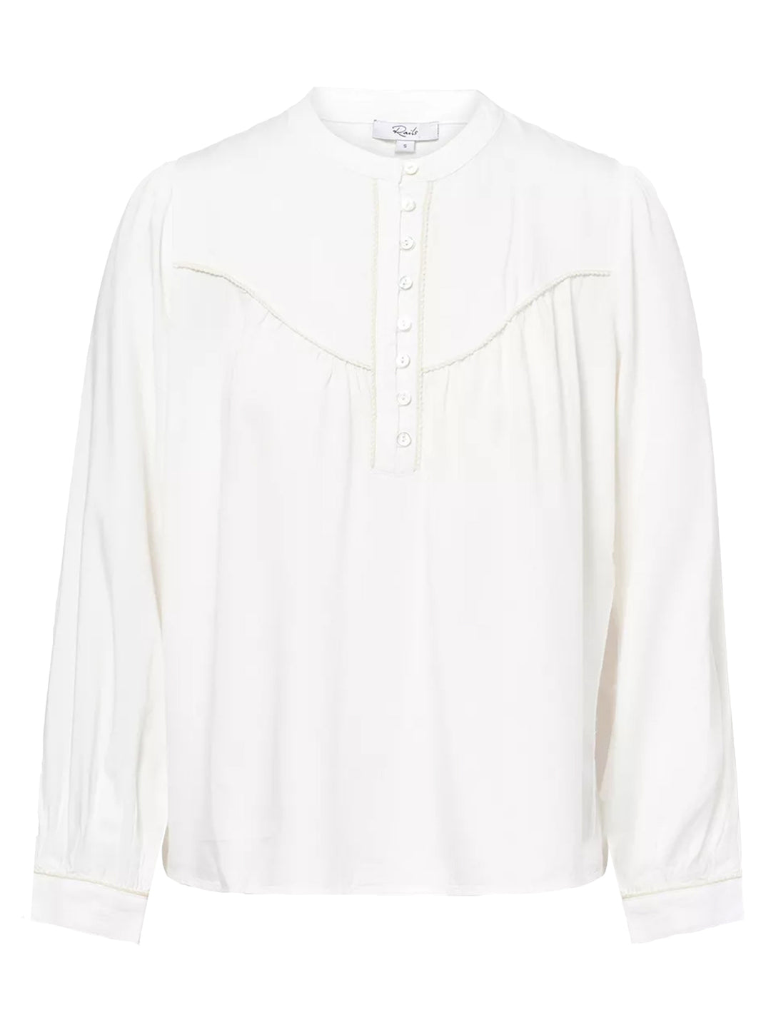 Rails Sunna Lange Mouw Blouse – Wit-100% ecovero-DAMES TOPS & BLOUSES-Wit