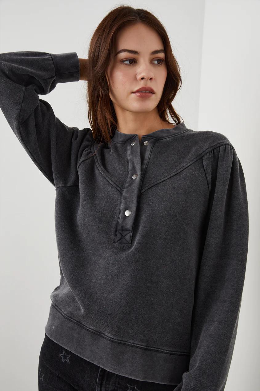 Rails sweatshirt DEX-100% katoen-DAMES TRUIEN & VESTEN-Antraciet