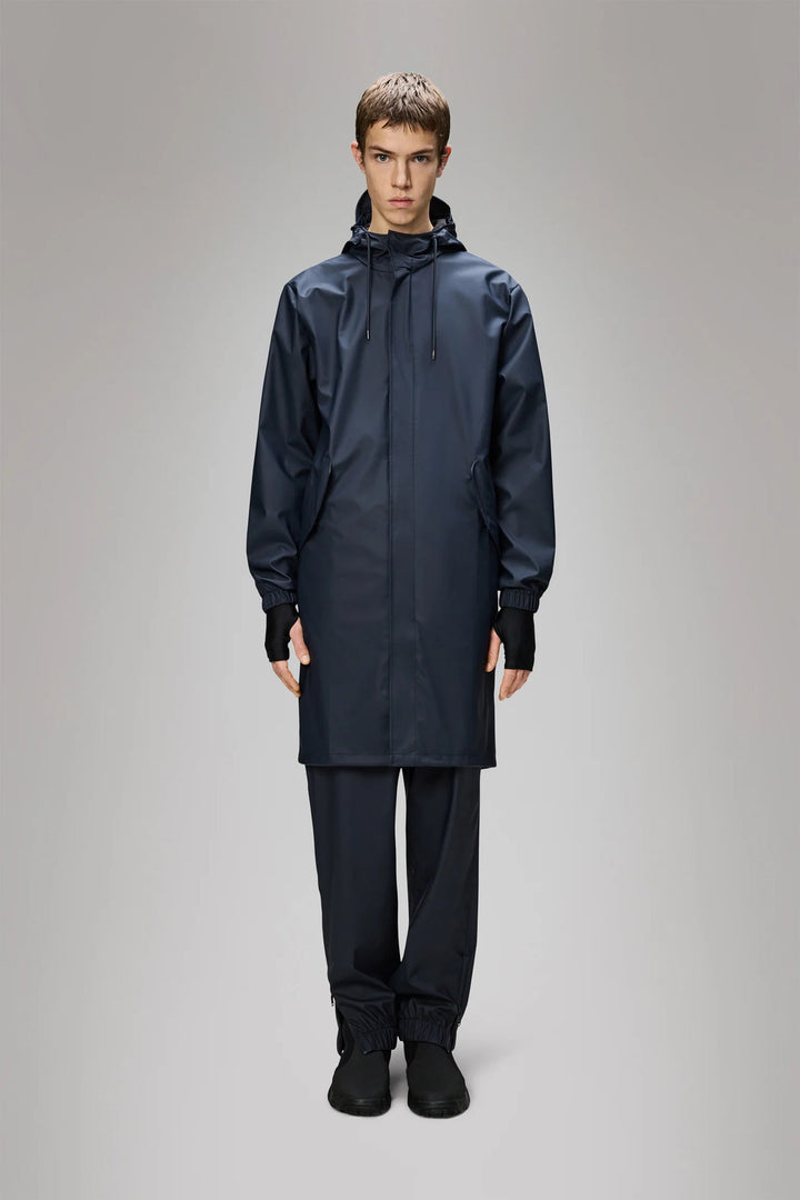 RAINS fishtail parka – Blauw-100% polyester-HEREN JASSEN & JACKS-Blauw