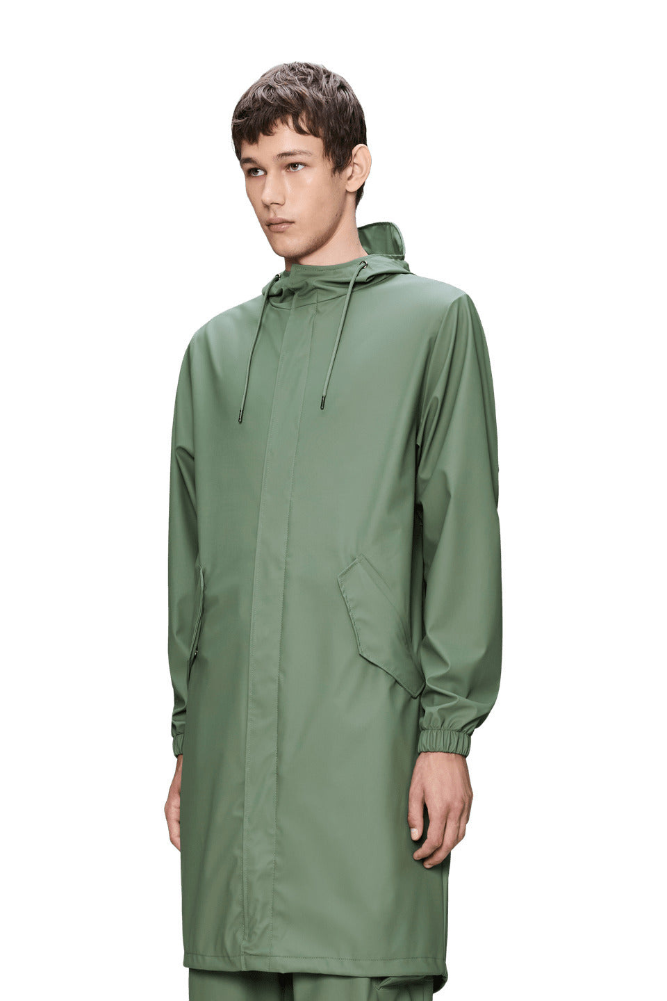 RAINS Fishtail Parka – Groen-100% polyester-HEREN JASSEN & JACKS-Groen