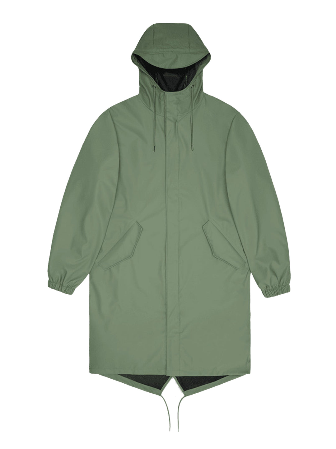 RAINS Fishtail Parka – Groen-100% polyester-HEREN JASSEN & JACKS-Groen