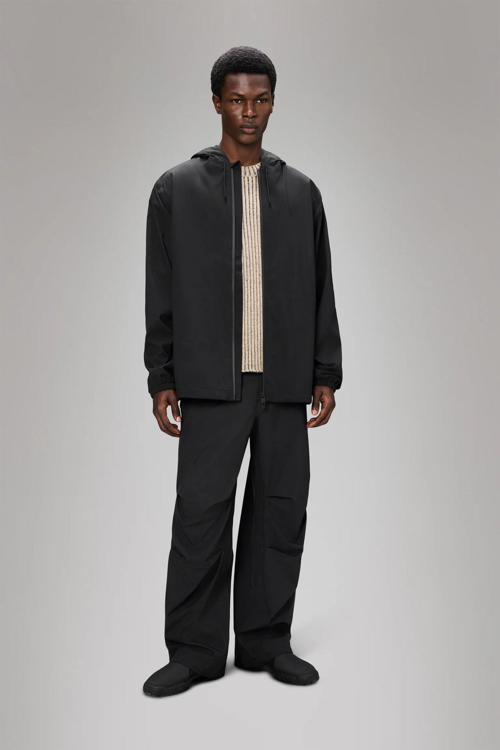 RAINS Suva hardshell jack – Zwart-100% polyester-HEREN JASSEN & JACKS-Zwart