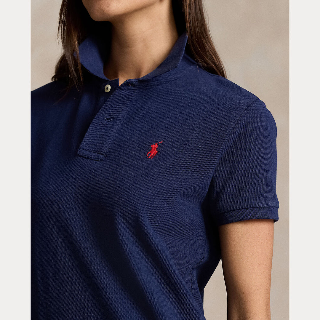 Ralph Lauren Cotton Mesh Polo Dress – Blauw-100% katoen-DAMES JURKEN-Blauw