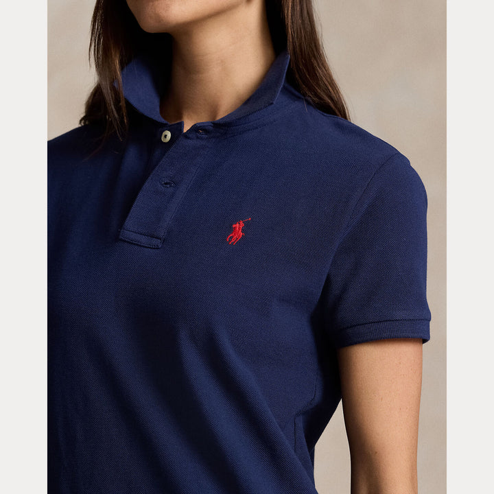 Ralph Lauren Cotton Mesh Polo Dress – Blauw-100% katoen-DAMES JURKEN-Blauw