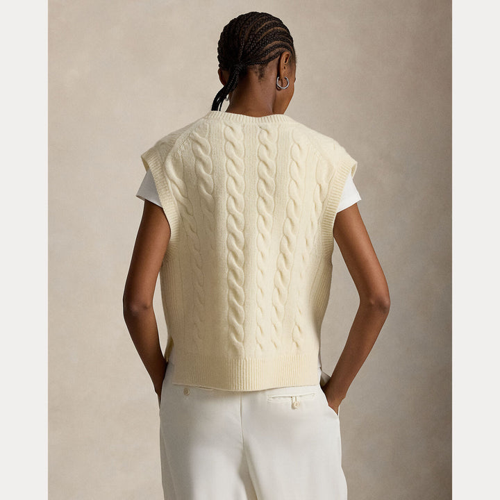 Ralph Lauren Kabelgebreide Mouwloze Trui – Room-90% wol, 10% kasjmier-DAMES TRUIEN & VESTEN-Room