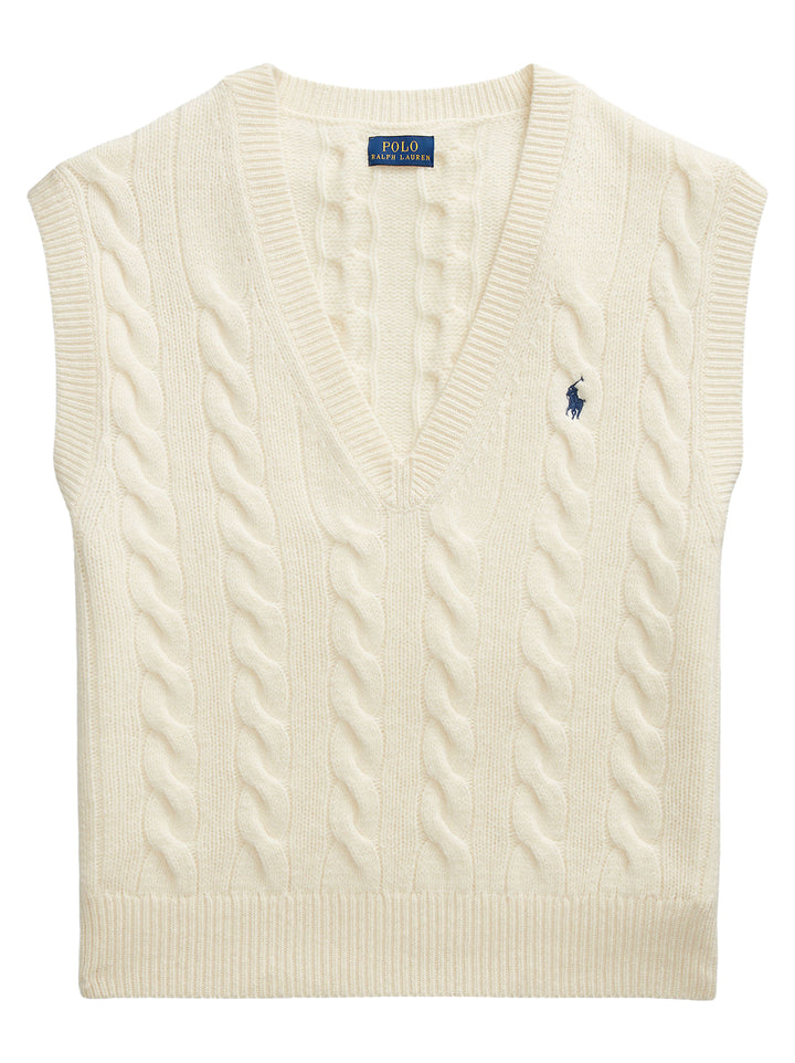 Ralph Lauren Kabelgebreide Mouwloze Trui – Room-90% wol, 10% kasjmier-DAMES TRUIEN & VESTEN-Room