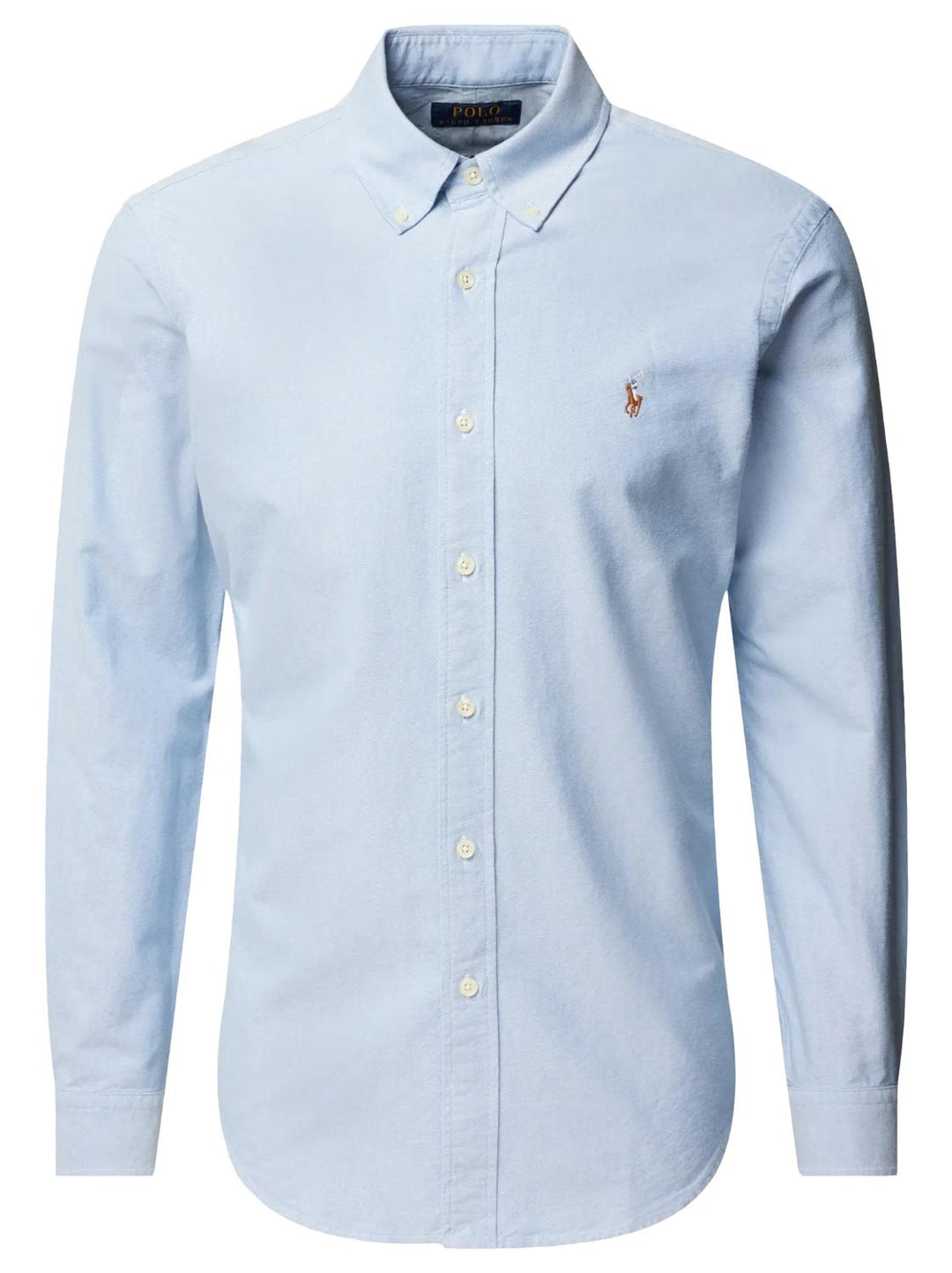 Ralph Lauren Oxford custom fit-100% katoen-HEREN SHIRTS-Blauw