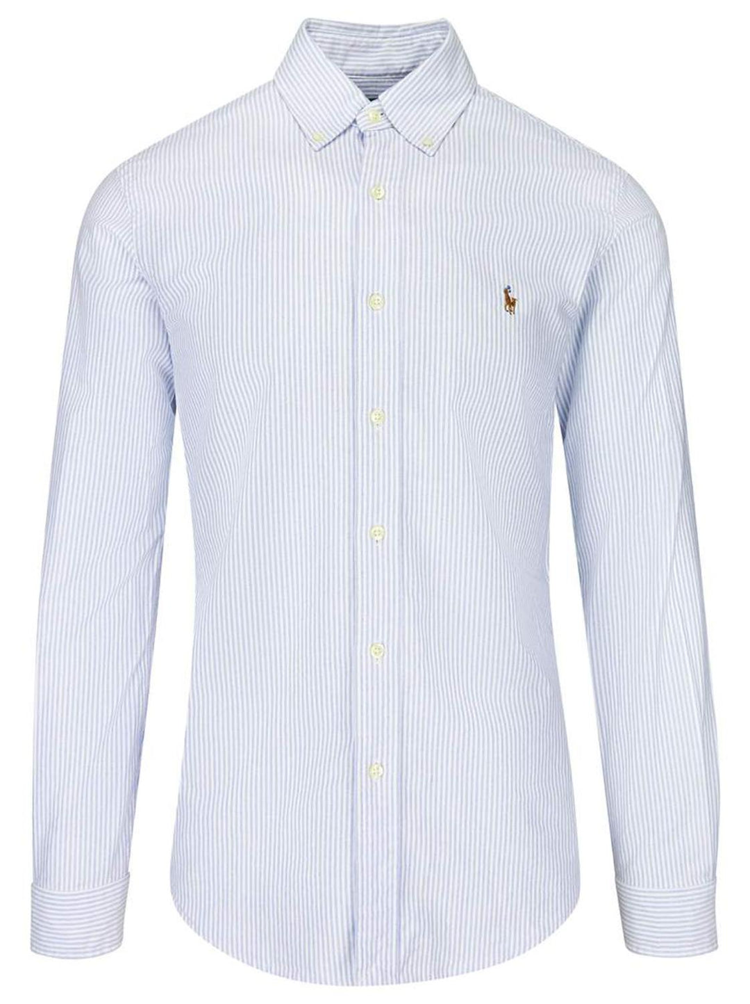 Ralph Lauren Oxford Slim Fit-100% katoen-HEREN SHIRTS-Blauw