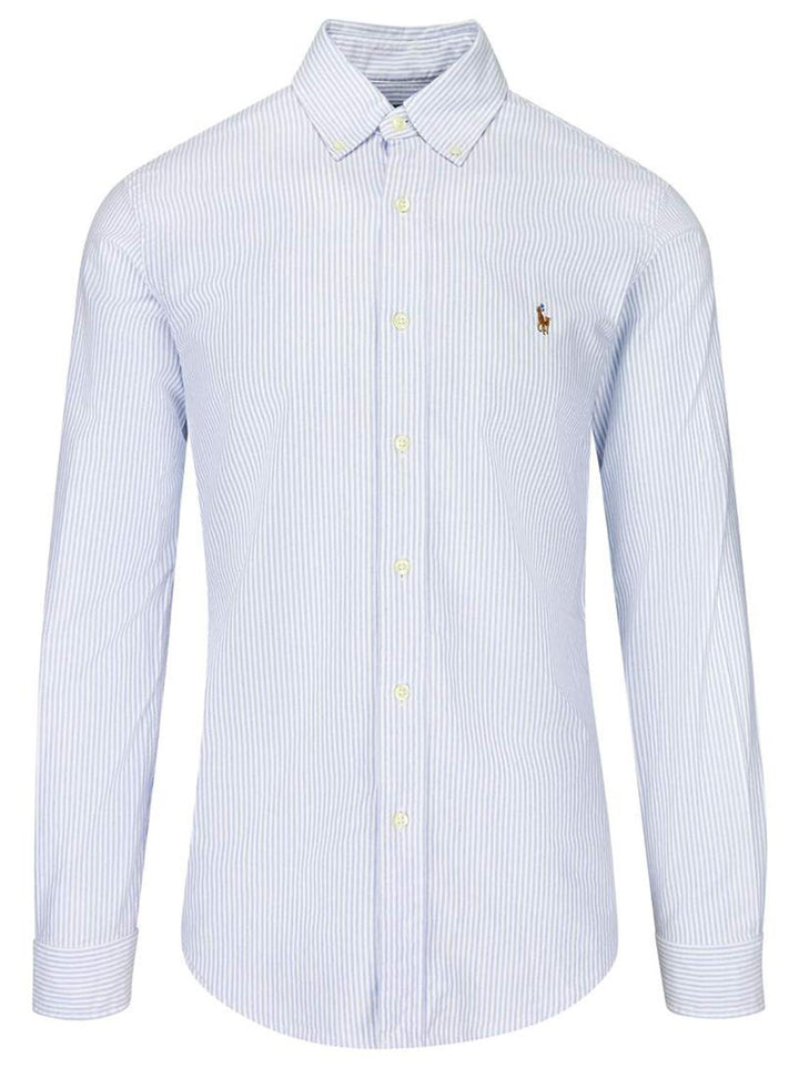 Ralph Lauren Oxford Slim Fit-100% katoen-HEREN SHIRTS-Blauw