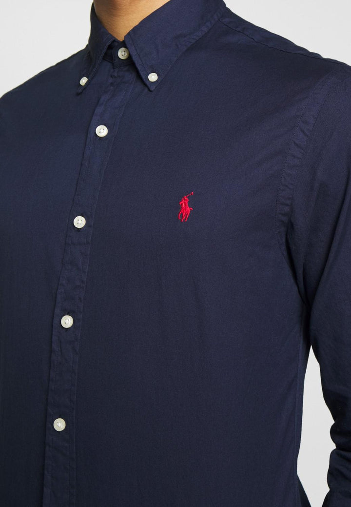 Ralph Lauren Oxford Slim Fit-100% katoen-HEREN SHIRTS-Blauw