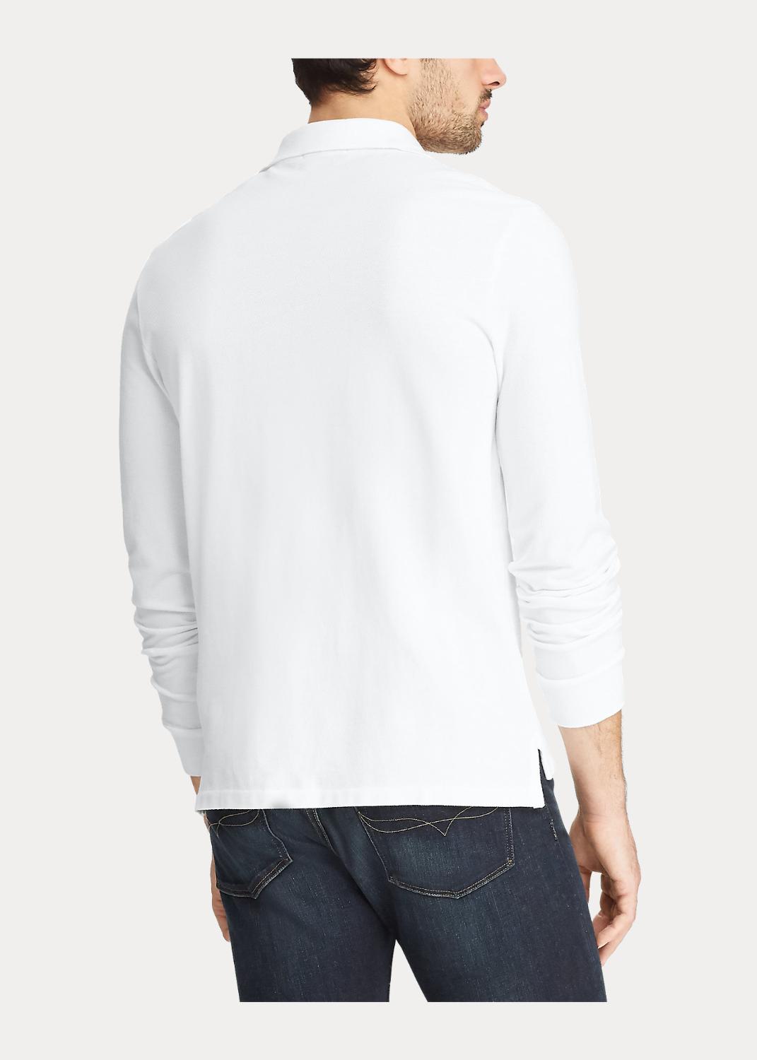 Ralph Lauren polo slim fit-100% katoen-HEREN POLO'S & T-SHIRTS-Wit