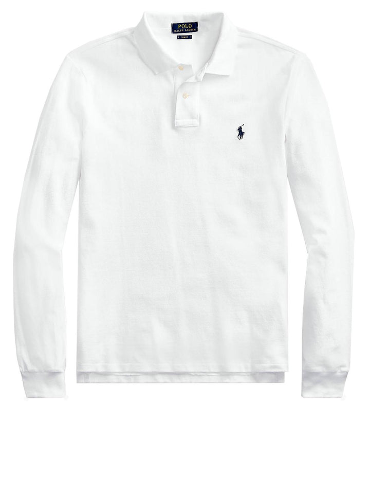 Ralph Lauren polo slim fit-100% katoen-HEREN POLO'S & T-SHIRTS-Wit