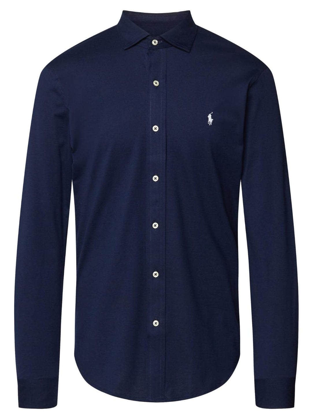 Ralph Lauren Stretch Custom F.-91% katoen, 9% elasthaan-HEREN SHIRTS-Blauw
