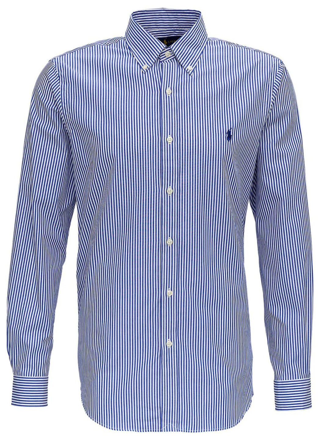 Ralph Lauren Stretch Poplin SF-91% katoen, 9% elasthaan-HEREN SHIRTS-Blauw