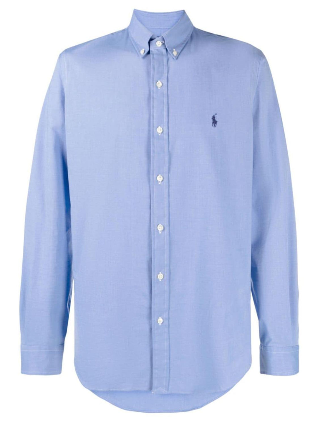 Ralph Lauren stretch poplin sf-91% katoen, 9% elasthaan-HEREN SHIRTS-Blauw