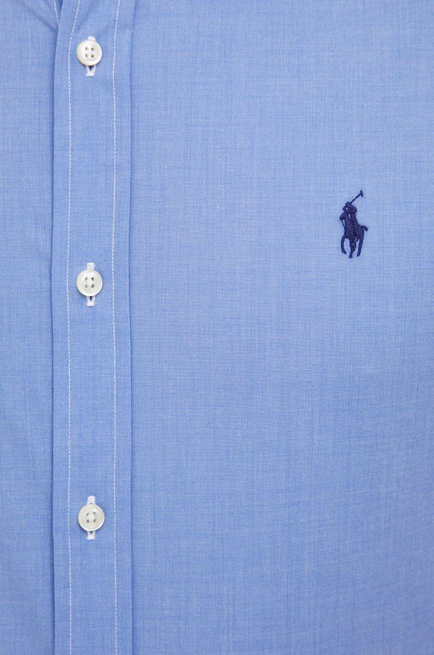 Ralph Lauren stretch poplin sf-91% katoen, 9% elasthaan-HEREN SHIRTS-Blauw