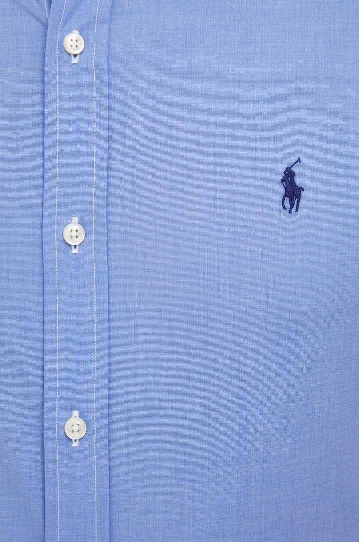 Ralph Lauren stretch poplin sf-91% katoen, 9% elasthaan-HEREN SHIRTS-Blauw