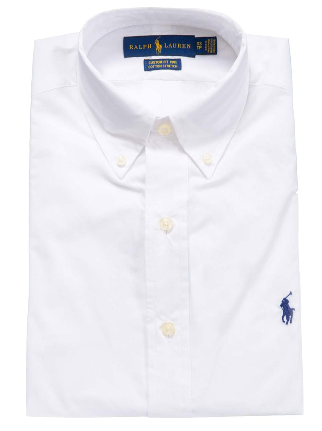 Ralph Lauren stretch poplin sf-91% katoen, 9% elasthaan-HEREN SHIRTS-Wit