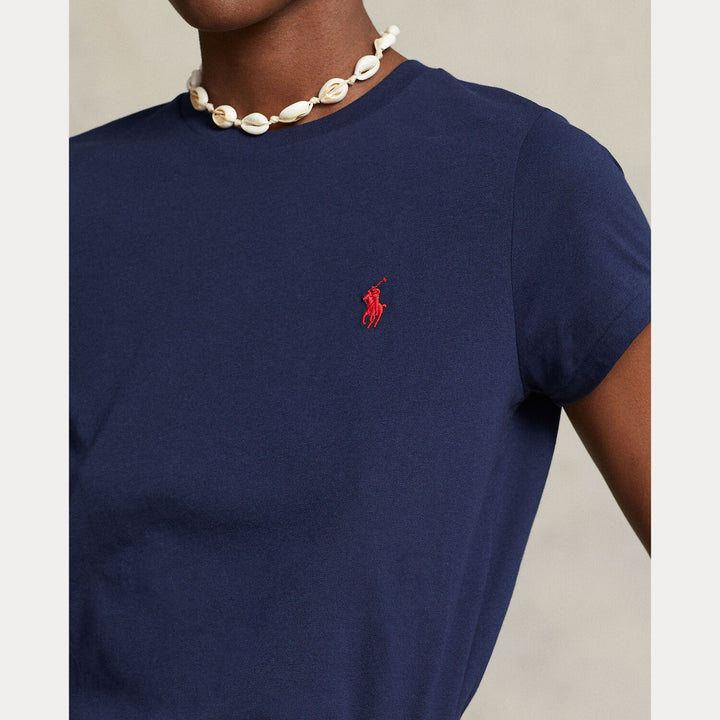 Ralph Lauren T-shirt Korte Mouw – Blauw-100% katoen-DAMES TOPS & BLOUSES-Blauw