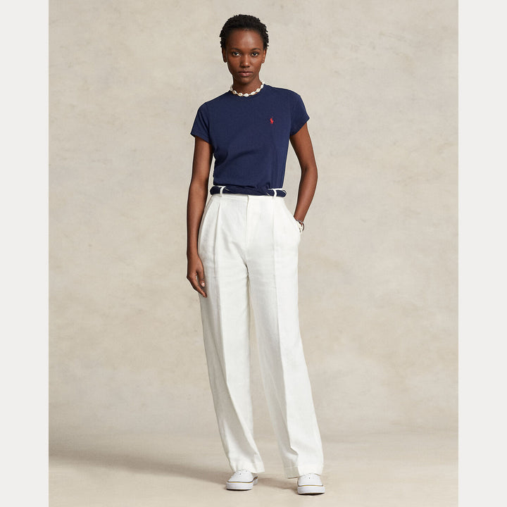 Ralph Lauren T-shirt Korte Mouw – Blauw-100% katoen-DAMES TOPS & BLOUSES-Blauw